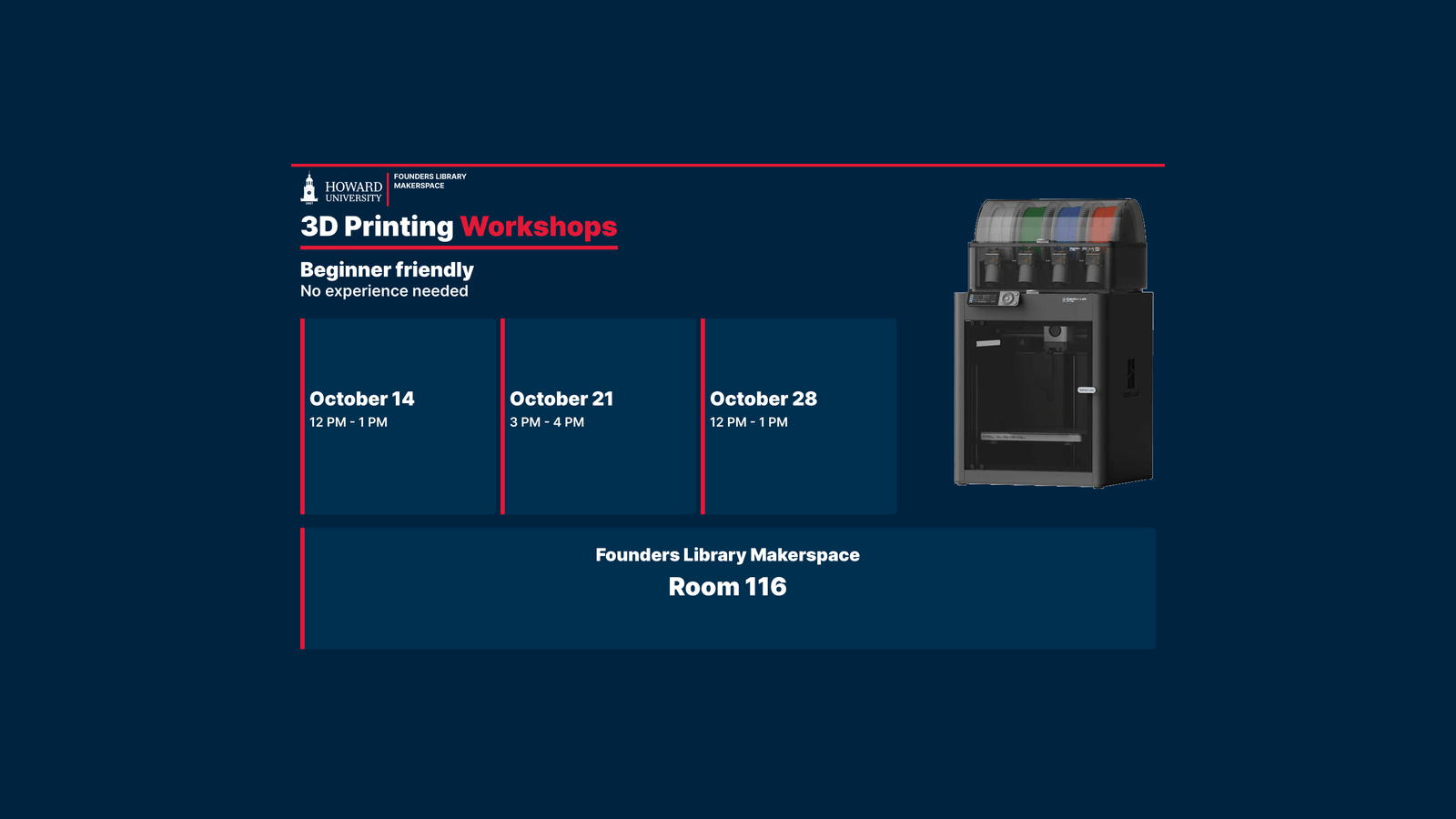 3D Printing Workshops Flyer