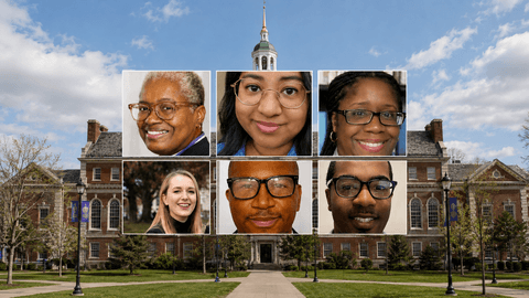 Howard University Librarians with Founders Background